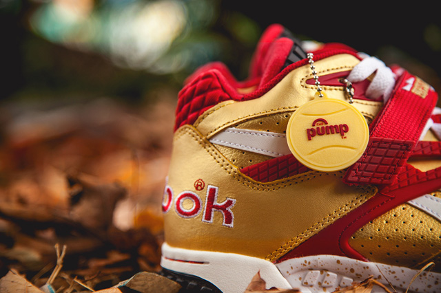 Gold reebok pumps best sale